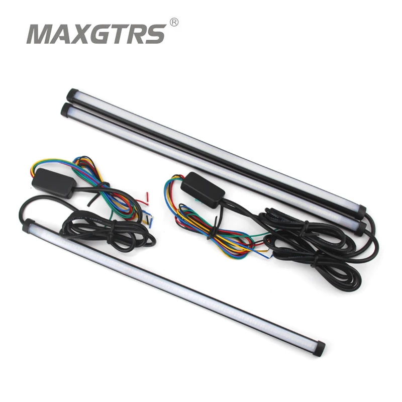 Universal 30cm 45cm 60cm Car LED Super White Waterproof Flexible DRL Daytime Running Light Driving Fog