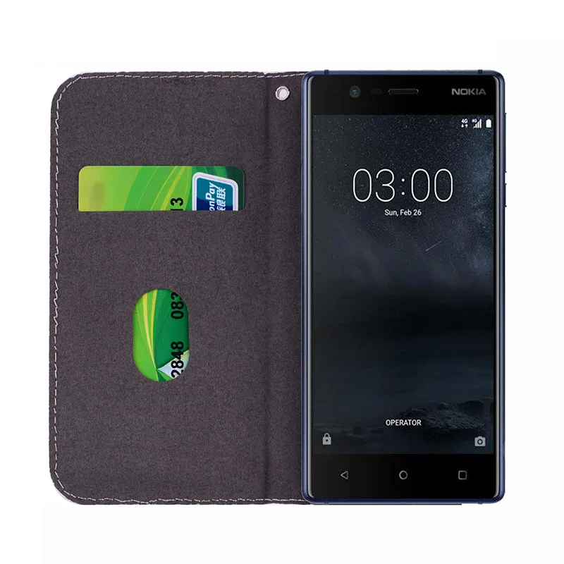 Роскошный модный чехол книжка для Nokia5 TA 1053 1008 Nokia 5 2017 кожаный с