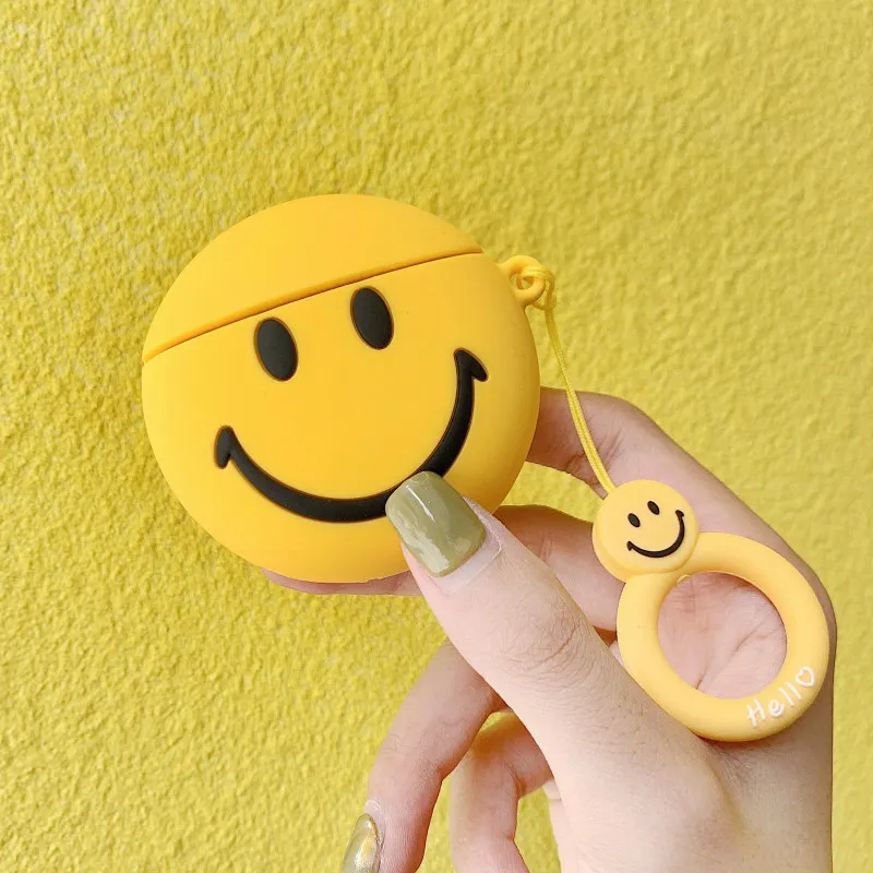 Sunshine smiley face для airpods 2 Чехол для Apple беспроводной Bluetooth защитный чехол для наушников силиконовая гарнитура коробка