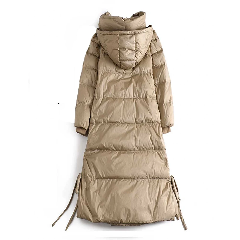 Discount Autumn Winter New Ultra long Down Jacket Women Warm Hooded parkas Fashion Belt Female Elegant Casual Champagne Outwear Coat N681 11 Discount Autumn Winter New Ultra long Down Jacket Women Warm Hooded parkas Fashion Belt Female Elegant Casual Champagne Outwear Coat N681 11