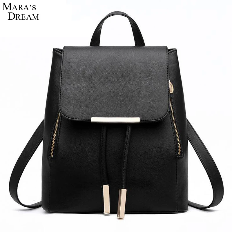 

Mara's Dream Women Backpack High Quality PU Leather Mochila Escolar School Bags For Teenagers Girls Top-handle Backpacks Herald