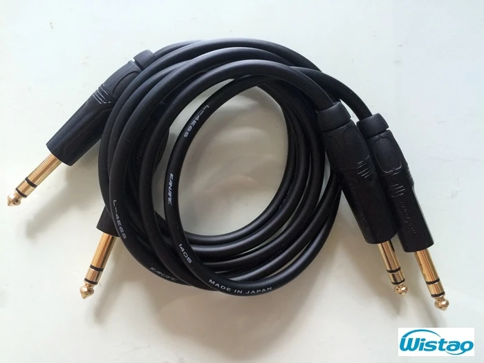1pc IWISTAO HIFI TRS Balanced Signal Cable Record Canare Professional Broadcast Cable Manual 6 5mm for Headphone Monitor Speaker