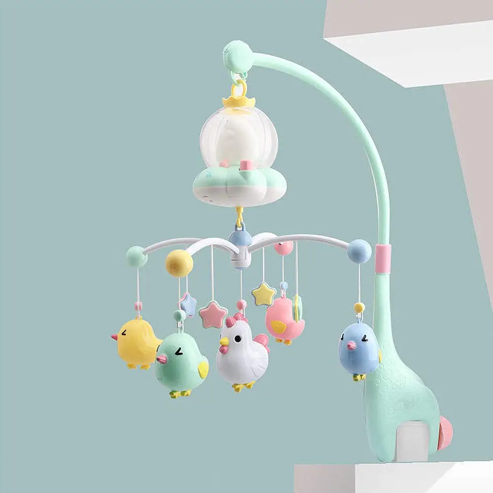 Rotation Baby Bed bell Toy Rattles Projection Crib Mobile Musical Bed Bell Rattles Early Learning Newborn Toys 0-12 Months