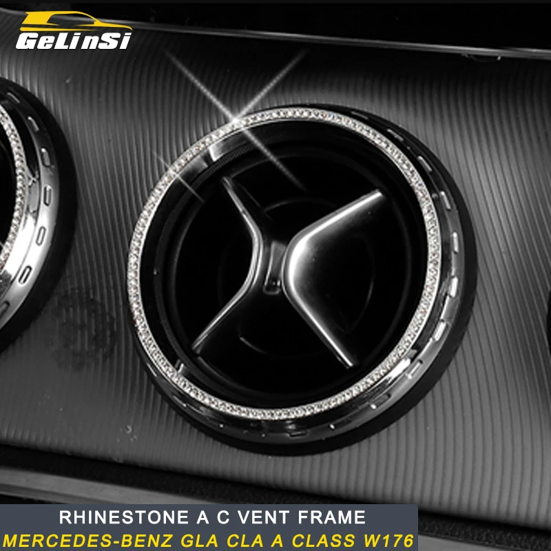 

Gelinsi for Mercedes benz A class GLA CLA w176 auto Rhinestone air condition vent frame trim cover sticker accessories