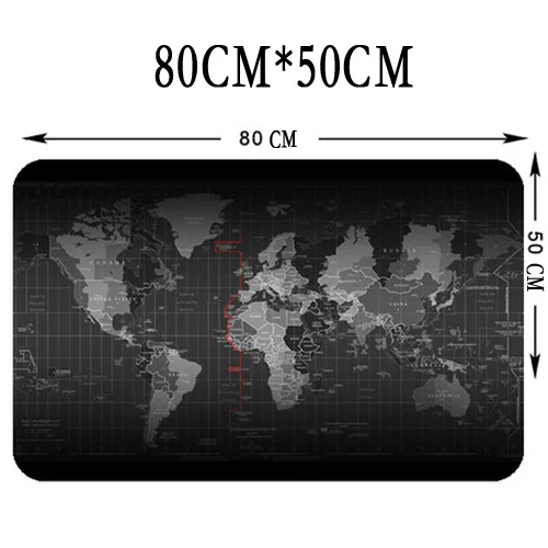 

World Map Large Size 800*500* 3mm Quick custom rubber speed game mouse pad lasting computers and laptops Mat Gaming Mousepad