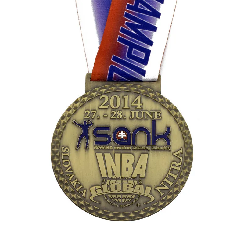 

bronze medals cheap metal sports medals hot sales custom made medal with ribbons