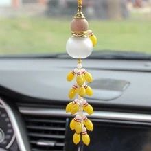 Подвеска для автомобиля, креативное стеклянное подвесное украшение в форме тыквы, Автомобильное зеркало заднего вида, пустые украшения для бутылок, подарок без духов