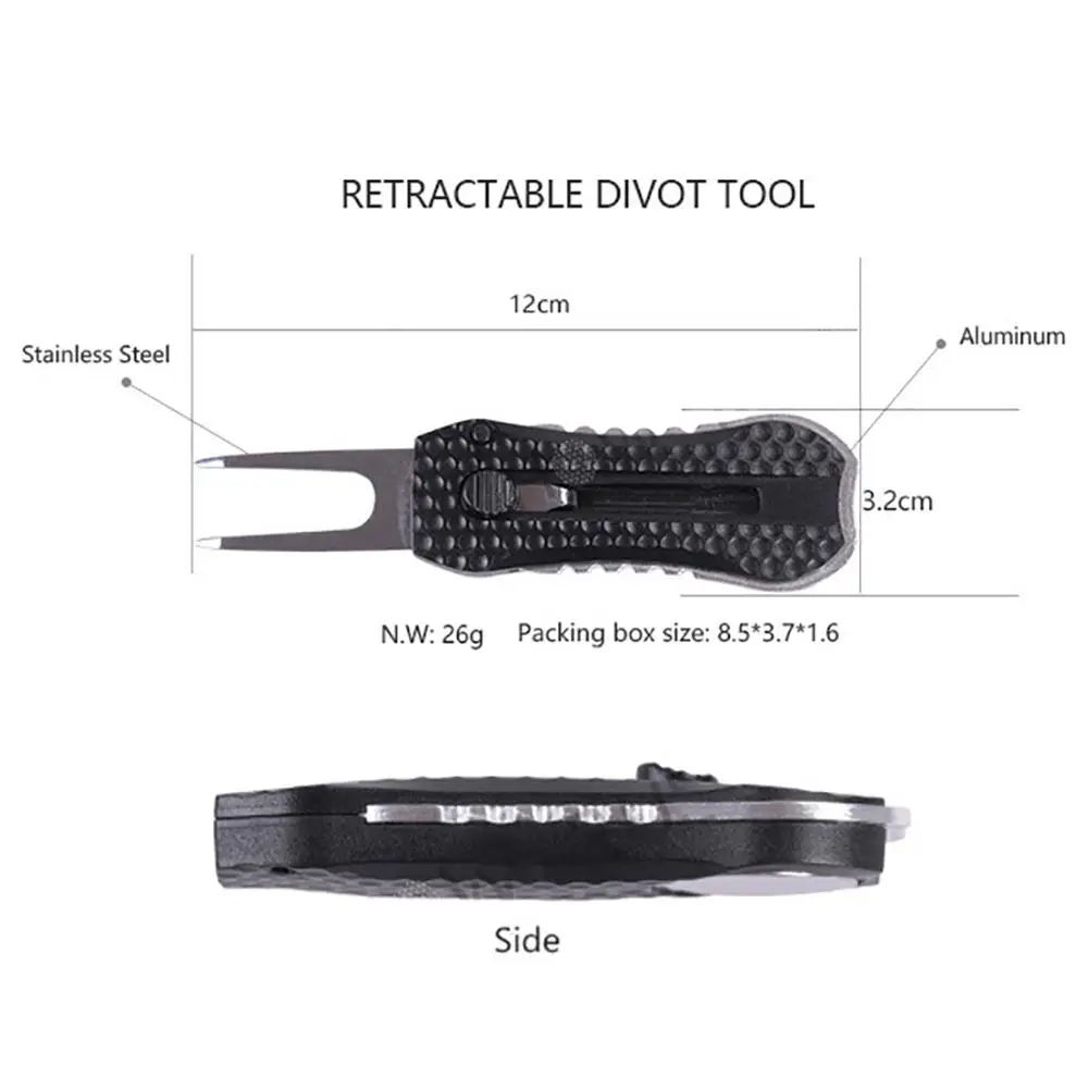 Для Гольфа поле для гольфа инструмент для ремонта Портативный Автоматический складной нож из цинкового сплава, цинковый сплав Аксессуары для гольфа