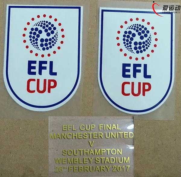 

2017 EFL CUP FINAL MATCH SHIRT DETAIL + EFL Cup Football Shirt Patch/Badge