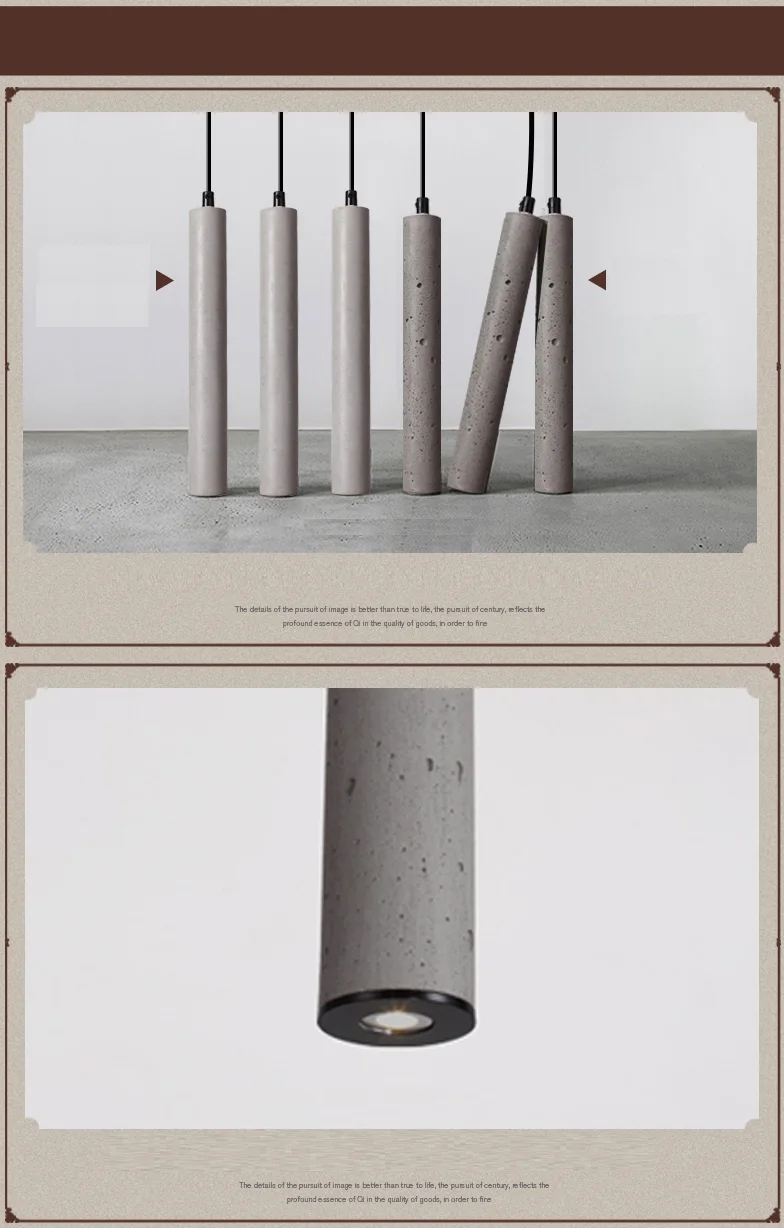 LukLoy Modern Pendant Lights Industrial Lamp Concrete Cement Cylinder Pipe Kitchen Lights Shop Bar Counter Island Lighting (8)