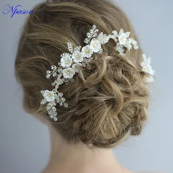 

Bride Hair Jewelery Crystal Tiara Wedding Hair Accessories Earings Sets Hairpin Bridal Ornaments Full Dress Hair Decorate S8193