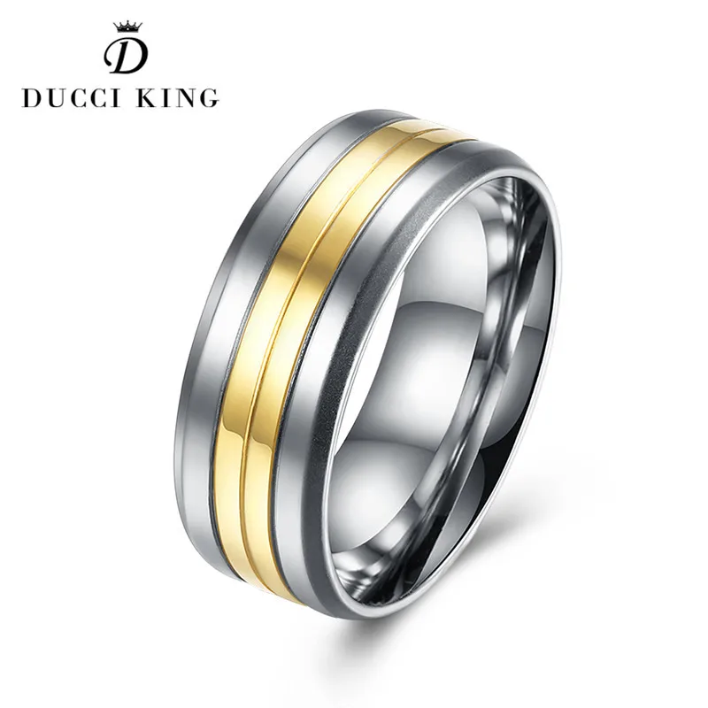 316L Titanium Steel Rings New Fashion 100 Pure Titanium Rings for Men