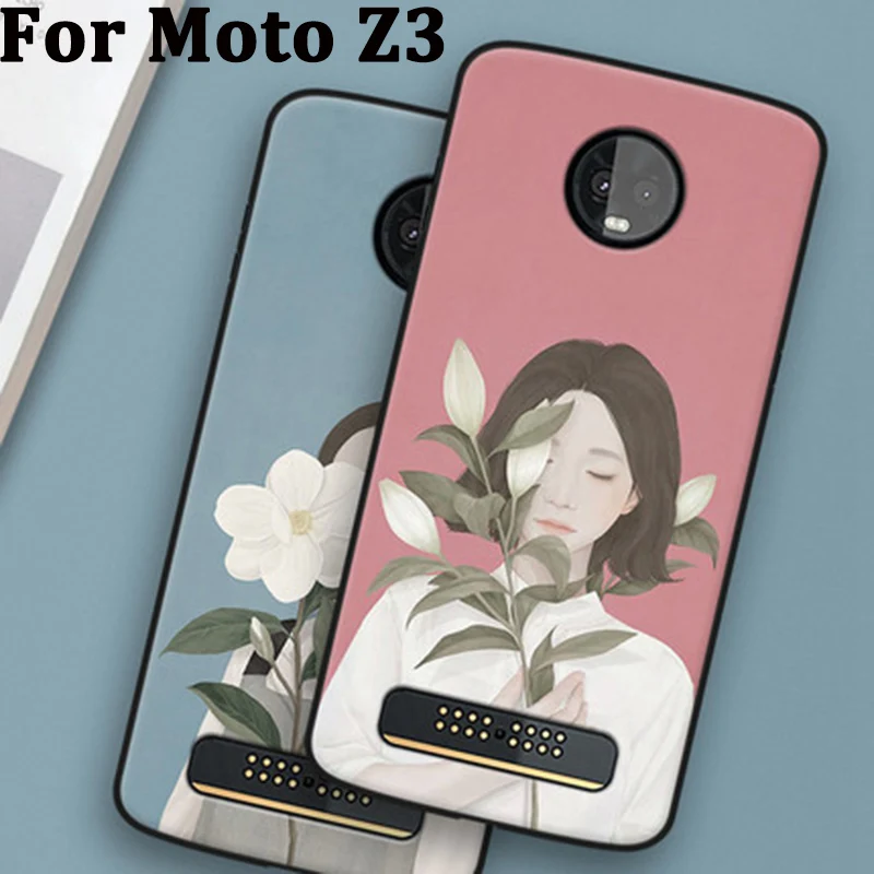 2 шт. чехол для Moto Z3 мягкие чехлы телефонов в литературном стиле Z 3 MotoZ3 | Мобильные