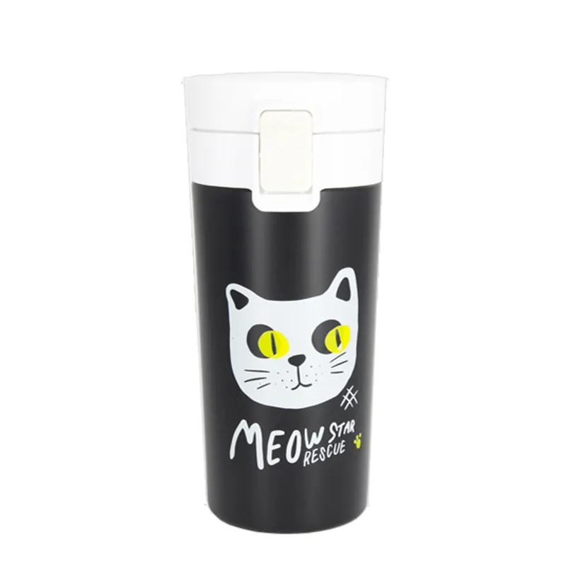 Cute meow Cat Star Coffee Thermo Mug Thermos Double Wall Stainless Steel Thermocup Vacuum Flask Thermal Mug Termos Bottle 5