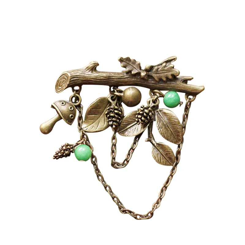 

Original Handmade Jewelry Forest Japanese Small Fresh Literary Retro Pine Brooch