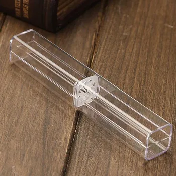 

10pcs/lot Acrylic Transparent caneta manual tattoo eyebrow pen Box microblading tebori display storage box Pencil Micro pen Tray