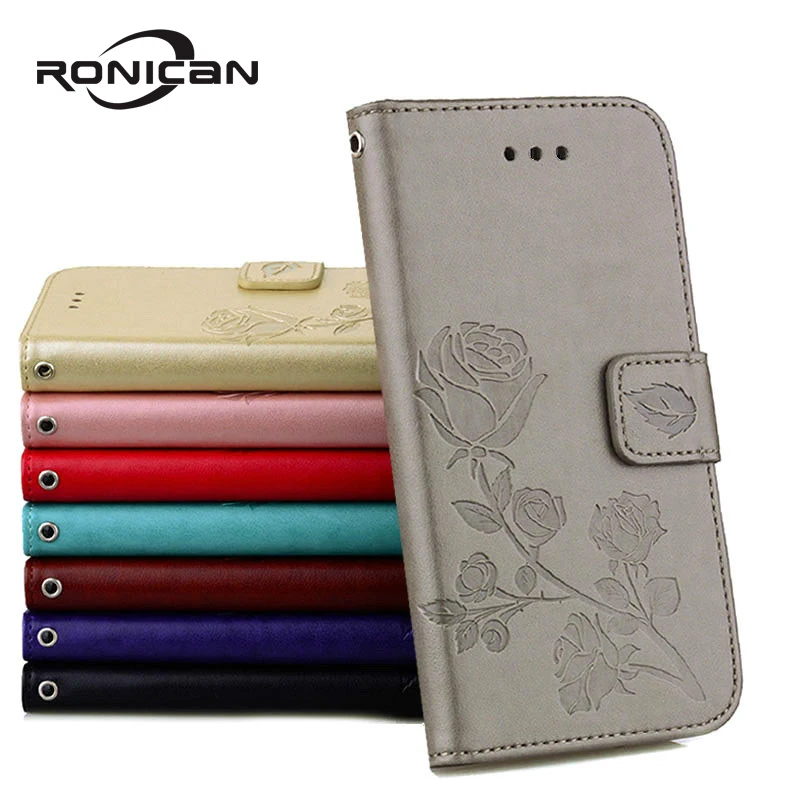 

RONICAN Retro Flip Case For Xiaomi Redmi 4x PU Leather + Silicon Wallet Cover For Coque Xiaomi Redmi 4x Case phone