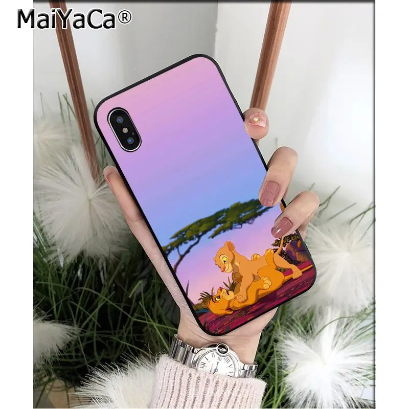 MaiYaCa Король Лев Симба ТПУ мягкий черный чехол для телефона чехол для iPhone X XS MAX 6 6s 7 7plus 8 8Plus 5 5S SE XR