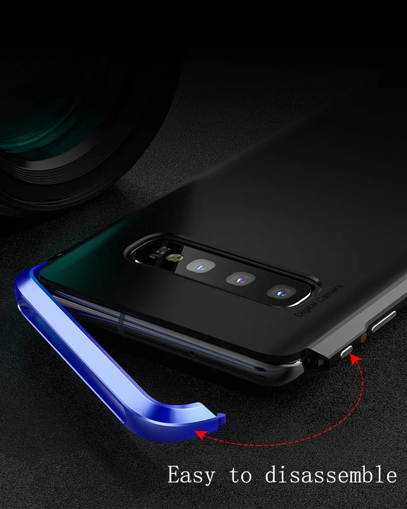 Алюминиевый металлический чехол для samsung Galaxy S10 Plus S 10 чехол с пряжкой гибридная жесткая задняя панель из поликарбоната Coque для Galaxy S10 Plus Fundas