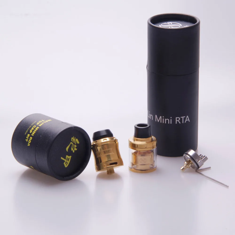 Augvape Merlin mini RDA Топ Набор крышек RTA перевернутый в металлический колпачок для мини