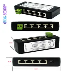 4 Порты 8 Порты Инжектор POE для видеонаблюдения сетевой POE Камера Мощность Over Ethernet