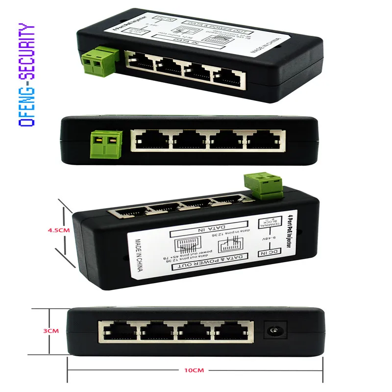 

4 Ports 8 Ports POE Injector for CCTV Network POE Camera Power Over Ethernet