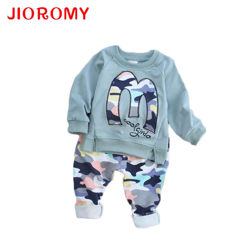 

JIOROMY 2017 Children's Set Clearance Processing Long Sleeve Autumn Pattern Print Set 3-7 years old k1