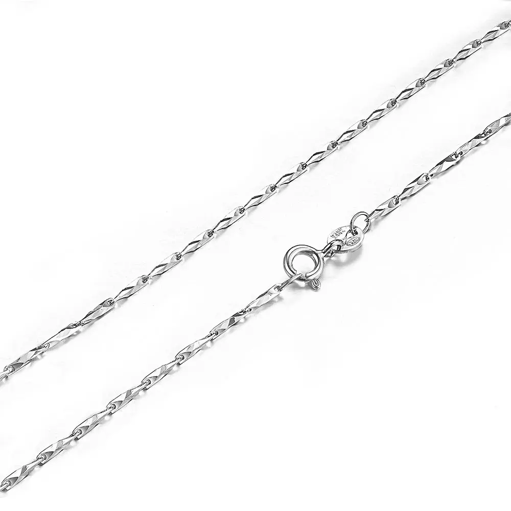 

VOJEFEN 925 Sterling Silver Chain Delicate Box Chain - Simple Necklace Chain - Super Thin & Strong Lovely Chain