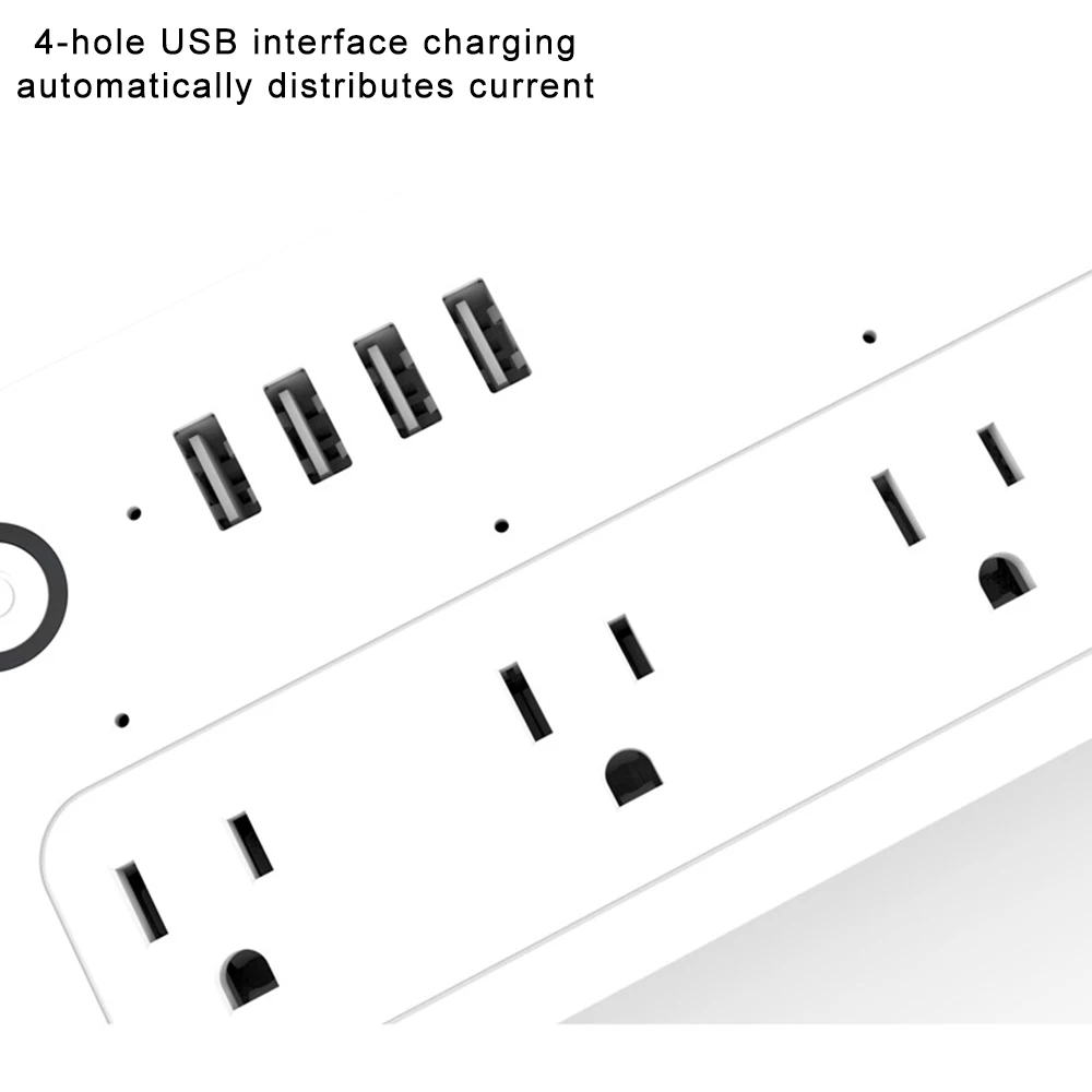 Smart Wifi мощность полосы стабилизатор напряжения несколько Мощность Розетки 4 USB порты и разъёмы голос управление для Amazon Echo Alexa Google дома таймер