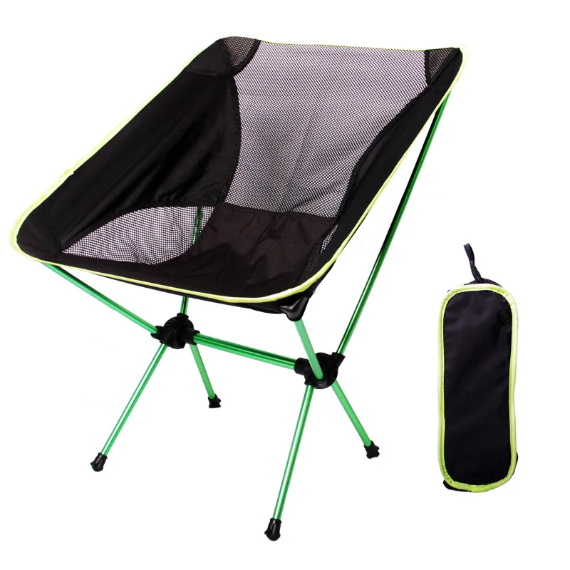 Portable en aluminium pliant randonnée Camping tabouret chaise siège pour pêche en plein air Festival pique-nique barbecue plage avec sac