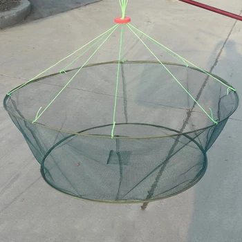 

Portable 100*80*35cm Folding Open-mouthed Fishing Net Nylon Network Shrimp Fish Net Casting Net Fishing Cage Outdoor Fishnet