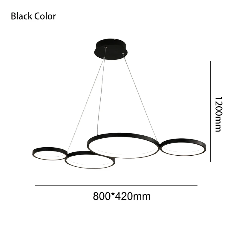 NEO Gleam белый/черный современный светодиодный подвесной светильник для столовой, кухни, гостиной, подвесная Подвеска лампы - Цвет корпуса: Black 800x420mm