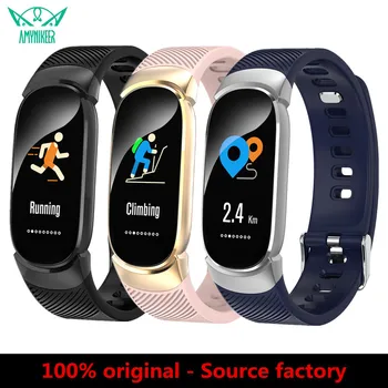 

AMYNIKEER QW16 Smart Bracelet Fitness Tracking Bracelet with Sleep Blood Pressure Heart Rate Monitor Pedometer Push Information