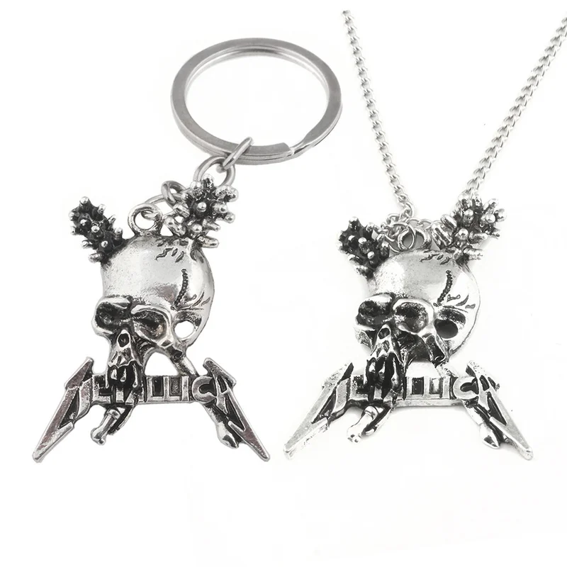 

Rock Band Metallica Key Chain Drop-shipping Metal Key Rings for Gift Chaveiro Key Chain Jewelry for Cars Key Chains