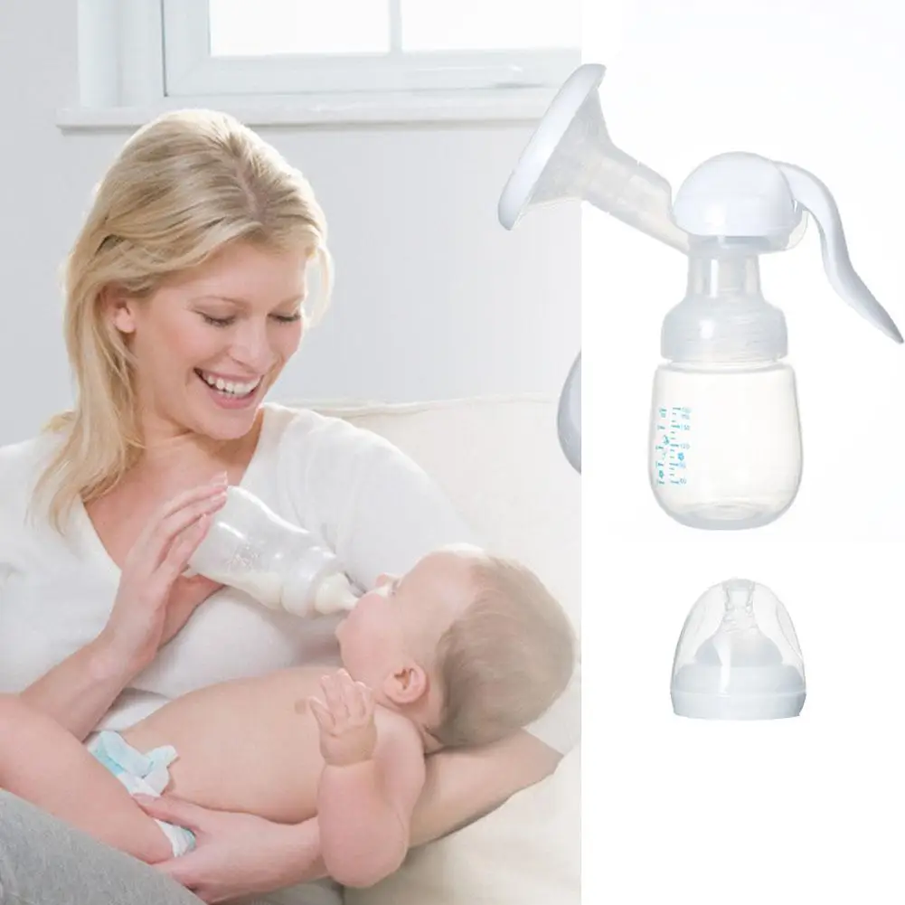 

Manual Press Style Breast Pump with Milk Bottle Nipple Function