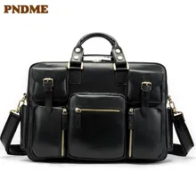 Кожаная мужская сумка, Европейская и американская Ретро Большая вместительная ручная сумка, Мужская многофункциональная дорожная сумка