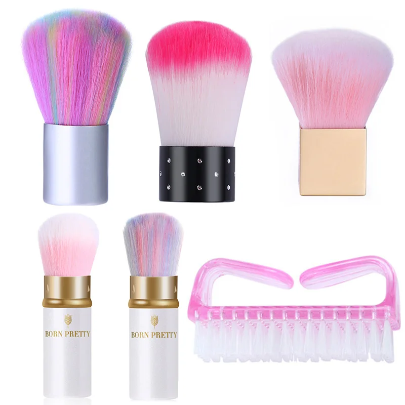 

BORN PRETTY Nail Cleaning Nail Brush Tools File Acrylic UV Soft Remove Dust Nail Art Care Pedicure Small Angle Clean Nail Art To