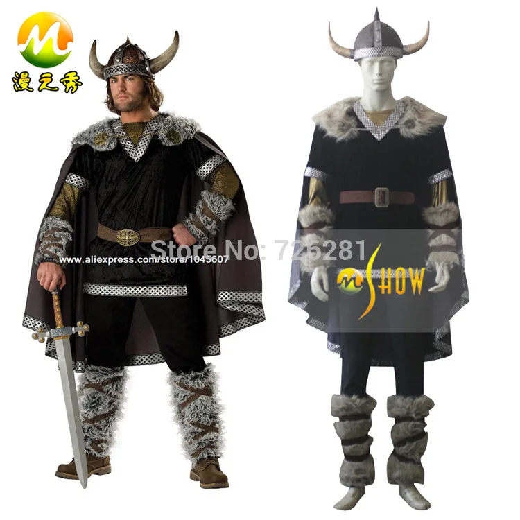 Anime role playing game dress up clothing set Viking Warrior Cosplay