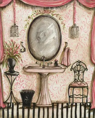 Пасторальная занавеска для ванной, занавеска для душа, печать на холсте, картина маслом, напечатанная на холсте, украшение для гостиной, стены, художественная картина - Цвет: MK03907