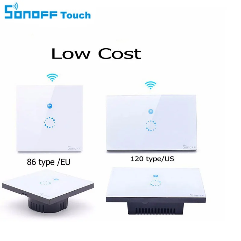 Sonoff модули домашней автоматизации sonoff led touch белое Хрустальное стекло настенный