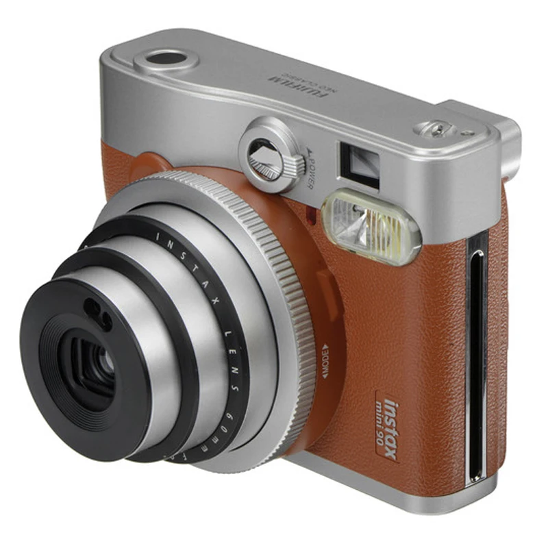 Fujifilm Instax Mini 90 NEO классическая коричневая мгновенная пленка камера + белая Fuji Edge