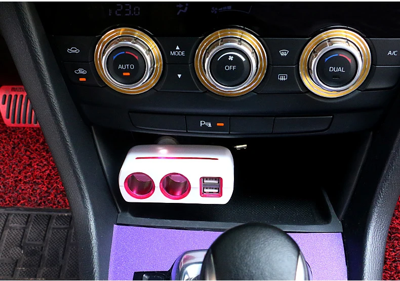 Авто 80 Вт Мощность адаптер автомобильный разветвитель прикуривателя HubFor iPad смартфон DVR gps 12-24 В USB порты и разъёмы 2 варианта 3.1A синий