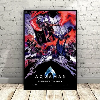 

2018 Aquaman Movie Poster James Wan Jason Momo Canvas Movie Poster Wall Pictures for Living Room No Frame