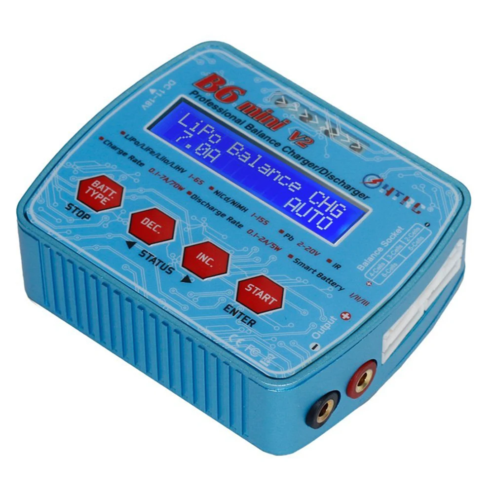 AAAE HTRC B6 Mini V2 70 Вт 7A профессиональное цифровое RC зарядное устройство для зарядки Lipo