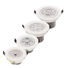 20 шт./лот 9 Вт 12 Вт 15 Вт 21 Вт светодиодный встраиваемый потолочный светильник AC85-265V белый корпус холодной/теплый белый