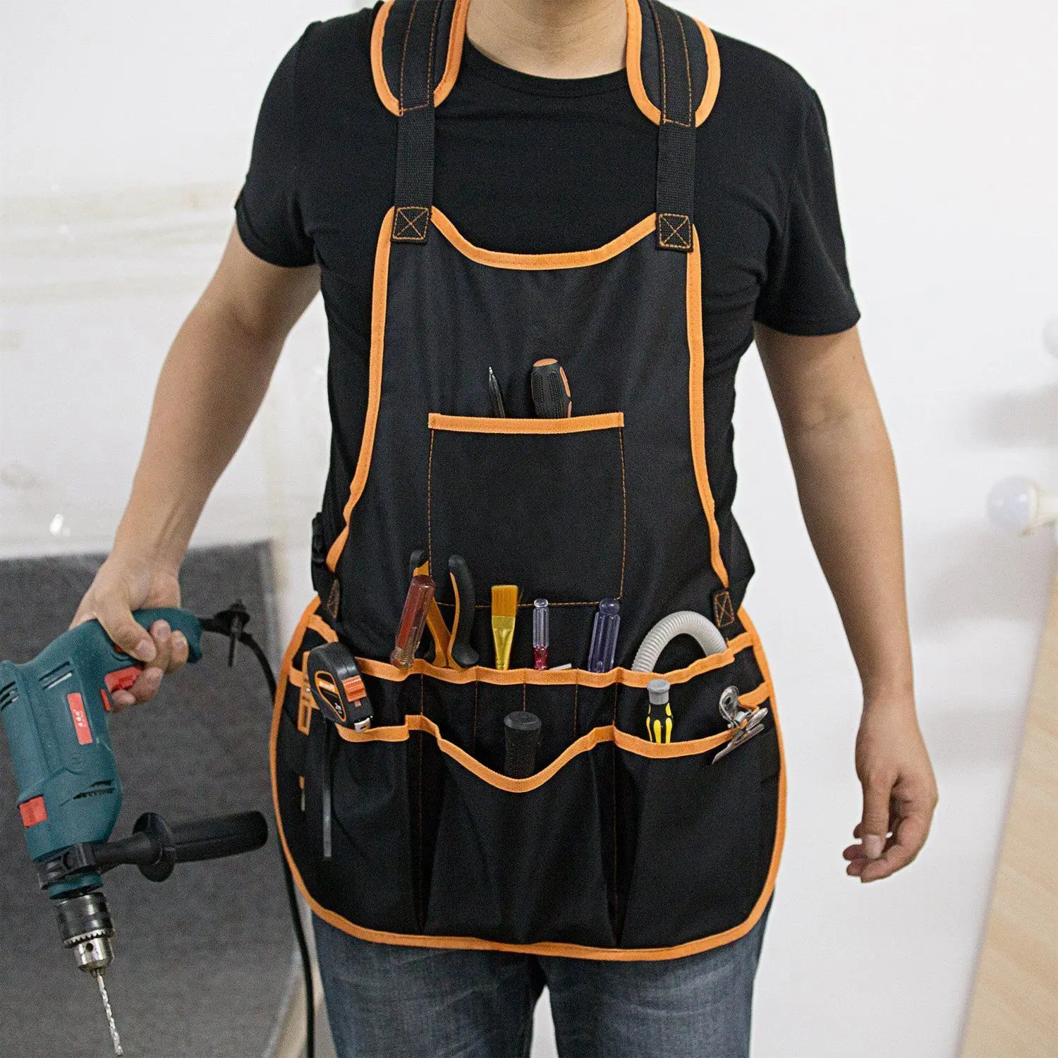 HOT SALE Work Apron tool 16 Tool Pockets tool belt Adjustable vest Tool Apron for mans work apron and women work apron with wa
