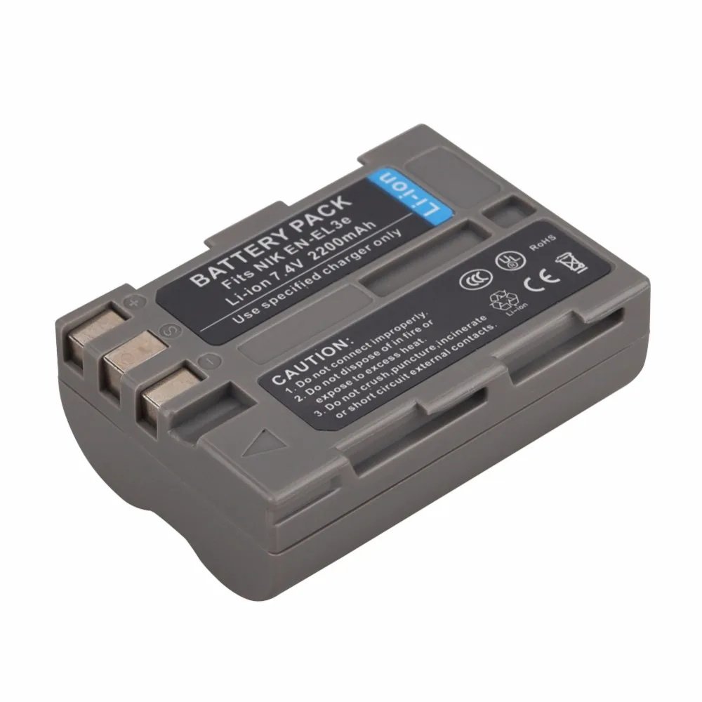 1Pcs 2200mAh EN EL3E ENEL3E Camera Battery Pack for Nikon D90 D80 D300