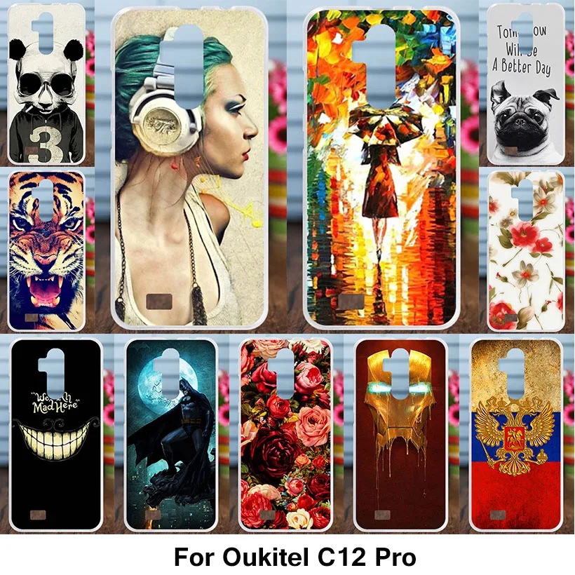 

Ojeleye Soft Case For Oukitel C12 Pro Case Silicon DIY Animal Patterned Anti-knock Cover Cover Back Housing