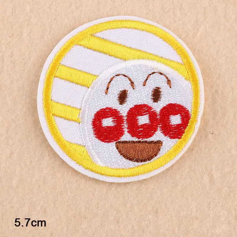 Anpanman Мультяшные термоклейкие вышитые нашивки для одежды наклейки оптовая