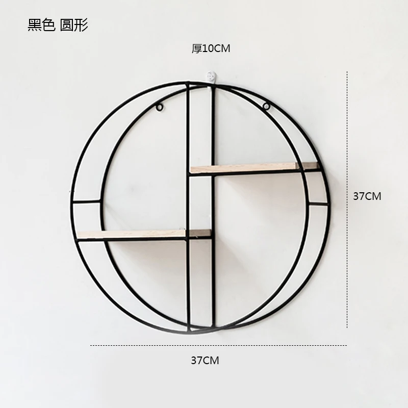Деревянная железная настенная полка, настенный стеллаж для хранения, органайзер для кухни, спальни, домашний декор, детская комната, сделай сам, Настенный декор, держатель - Цвет: J